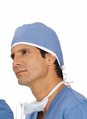 Picture of Surgeon Cap One Size Fits Most Blue Tie Closure1027-NS