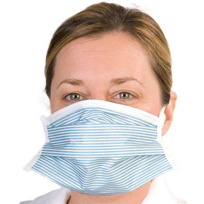 Picture of Particulate Respirator / Surgical Mask Isolator Plus Medical N95 Chamber Elastic Strap One Size Fits Most Blue / White Stripe NonSterile Not RatedGPRN95
