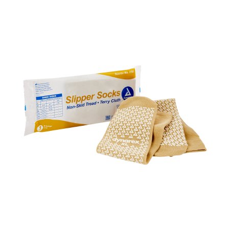 Picture of Slipper Socks Soft Sole X-Large Beige Ankle High2183