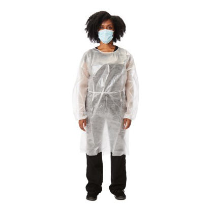 Picture of Protective Procedure Gown McKesson One Size Fits Most White NonSterile Disposable53831100