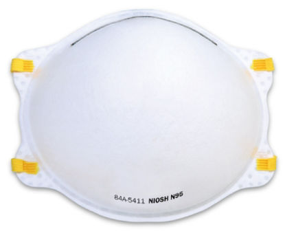 Picture of Particulate Respirator / Surgical Mask Medical N95 Cone Elastic Strap Medium / Large White NonSterile ASTM Level 2 NIOSH N95 approved: 84A-5411, US FDA APROVAL Class IIMM CS015-20