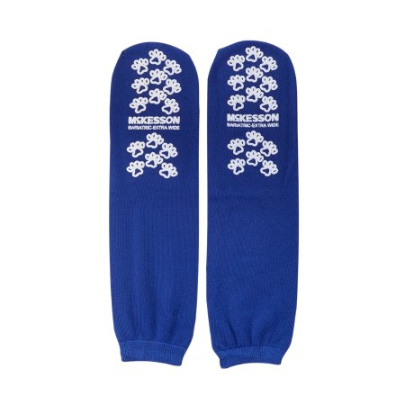 Picture of Slipper Socks McKesson Terries™ Bariatric / Extra Wide Royal Blue Above the Ankle40-1099-001