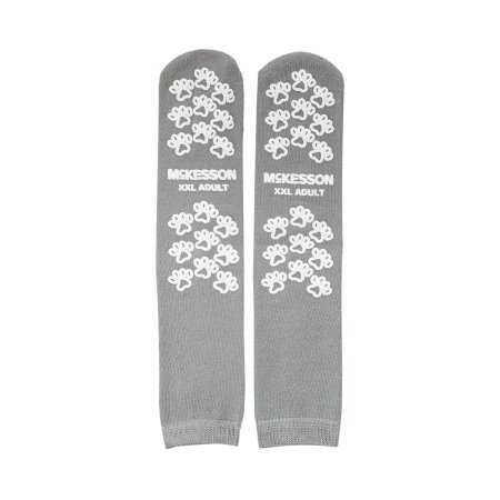 Picture of Slipper Socks McKesson Terries™ 2X-Large Gray Above the Ankle40-3800-001