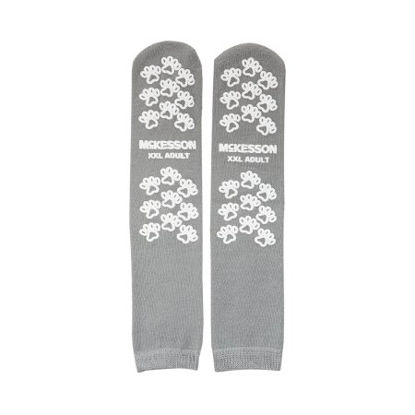 Picture of Slipper Socks McKesson Terries™ 2X-Large Gray Above the Ankle40-3800-001