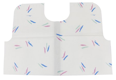 Picture of Exam Cape McKesson Mauve / Green / Blue Print Front / Back Opening Without Closure Unisex18-910555