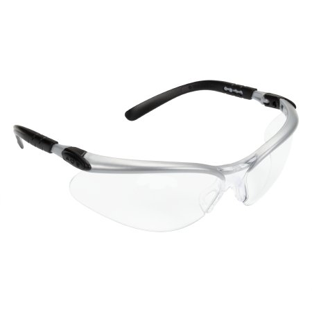Picture of Safety Glasses 3M™ BX™ Antifog Coating Clear Tint Polycarbonate Lens Silver / Black Frame Over Ear One Size Fits Most11380-00000-20