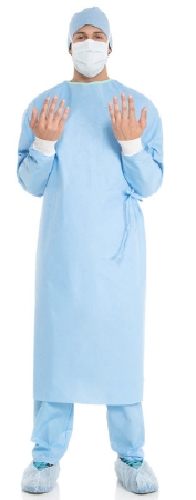 Picture of Fabric-Reinforced Surgical Gown with Towel ULTRA X-Large Blue Sterile ASTM D4966 Disposable95221