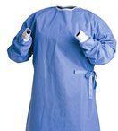 Picture of Non-Reinforced Surgical Gown with Towel Astound® Small / Medium Blue Sterile AAMI Level 3 Disposable9505