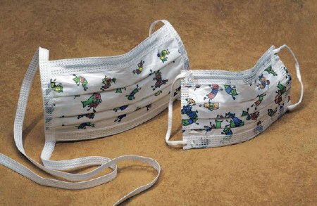 Picture of Procedure Mask Cardinal Health™ Pleated Earloops One Size Fits Most Kid Design (Dancing Bandages) NonSterile ASTM Level 1AT771141