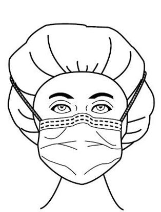 Picture of Laser Surgery Mask Laser Plume™ Pleated Tie Closure One Size Fits Most White NonSterile Not Rated65 3310