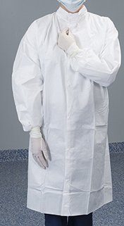 Picture of Cleanroom Lab Coat Contec® CritiGear™ White X-Large Knee Length DisposableHCGA0042