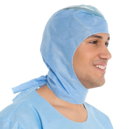 Picture of Surgical Hood One Size Fits Most Blue Tie Closure69110