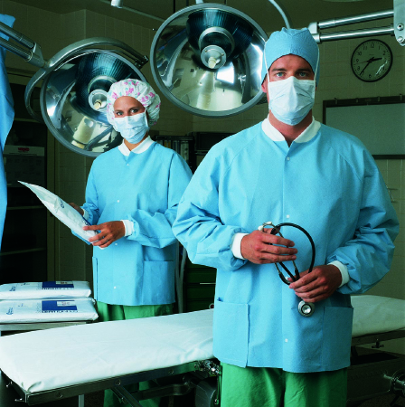 Picture of Lab Jacket Blue X-Large Hip Length Disposable10087