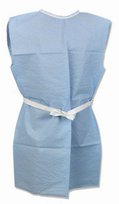 Picture of Patient Exam Gown TIDI® 2X-Large Blue Disposable918156