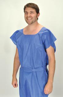 Picture of Patient Exam Gown Large Dark Blue Disposable950545