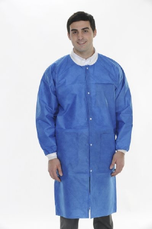 Picture of Lab Coat ValuMax® Extra-Safe™ Royal Blue Large Knee Length Limited Reuse3660RYL