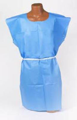 Picture of Patient Exam Gown TIDI® Medium Blue Disposable910520