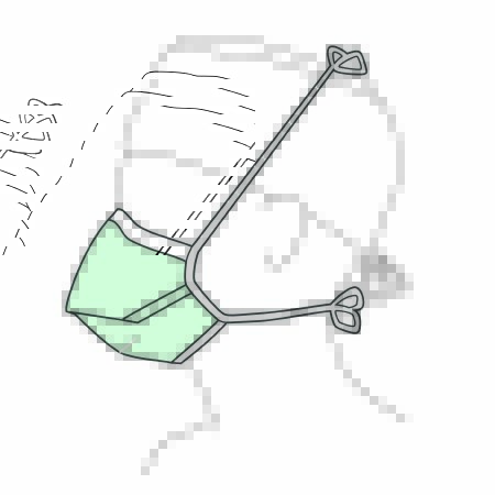 Picture of Surgical Mask Halyard Duckbill Tie Closure One Size Fits Most Green NonSterile Not Rated37525