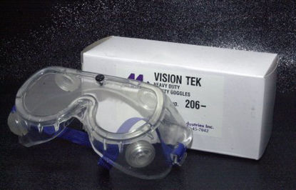 Picture of Safety Goggles Vision Tek® Clear Tint Clear Frame Elastic Strap One Size Fits Most206-
