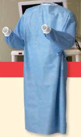 Picture of Non-Reinforced Surgical Gown with Towel Astound® X-Large / X-Long Blue Sterile AAMI Level 3 Disposable95995