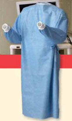 Picture of Non-Reinforced Surgical Gown with Towel Astound® X-Large / X-Long Blue Sterile AAMI Level 3 Disposable95995