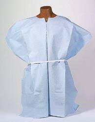 Picture of Patient Exam Gown TIDI® 3X-Large Blue Disposable910540
