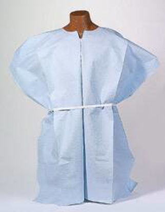 Picture of Patient Exam Gown TIDI® 3X-Large Blue Disposable910540