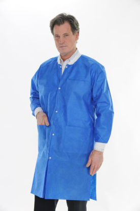 Picture of Lab Coat ValuMax® Extra-Safe™ Royal Blue 2X-Large Knee Length Limited Reuse3660RY2XL
