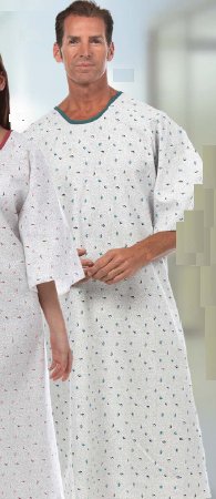 Picture of Patient Exam Gown Medium / Large Light Blue Reusable744 L