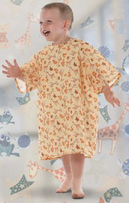 Picture of Patient Exam Gown All Stars Child Size (10 to 12) Kid Design (Frog-E Green) Reusable5503 L