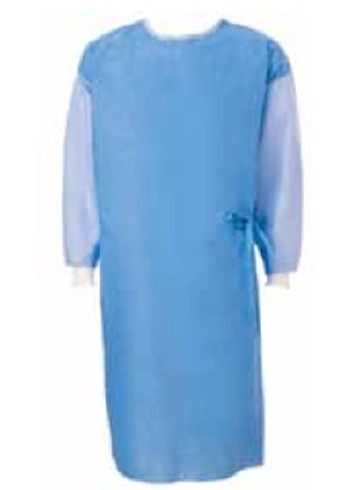 Picture of Poly-Reinforced Surgical Gown with Towel SmartSleeve™ X-Large / X-Long Blue Sterile AAMI Level 4 Disposable9041EL
