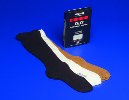 Picture of Anti-embolism Stocking T.E.D.™ Knee High X-Large / Long White Closed Toe4285