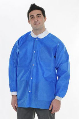 Picture of Lab Jacket ValuMax® Extra-Safe™ Royal Blue Large Hip Length Limited Reuse3630RYL