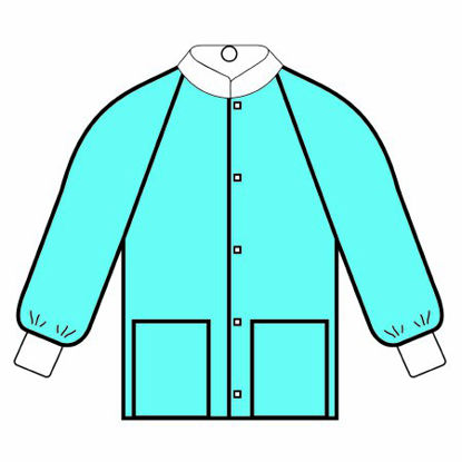 Picture of Lab Jacket White Medium Hip Length Disposable10067