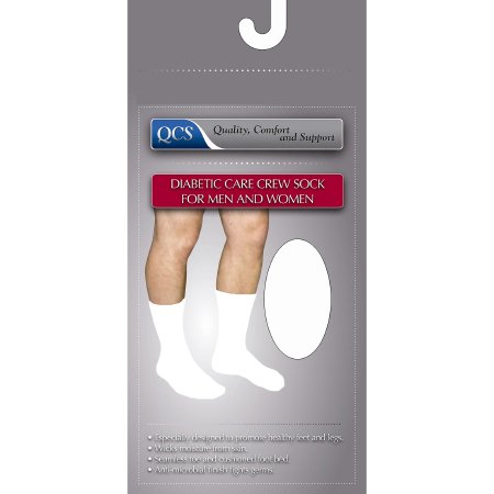 Picture of Diabetic Socks Scott Specialties Crew Large White Closed ToeMCO1680 WHI LG