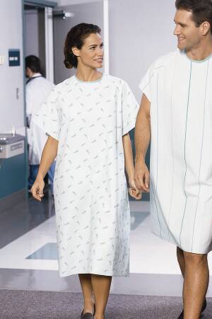 Picture of Patient Exam Gown Medium / Large Sparkler Print Reusable790 L