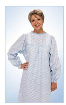 Picture of Patient Exam Gown TieBack™ One Size Fits Most Blue Marble Print Reusable550BM