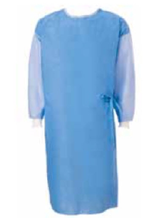 Picture of Poly-Reinforced Surgical Gown with Towel SmartSleeve™ X-Large / X-Long Blue Sterile AAMI Level 4 Disposable9071EL