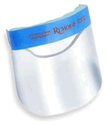 Picture of Face Shield Ruhof One Size Fits Most Full Length Anti-fog Disposable NonSterile345FSH