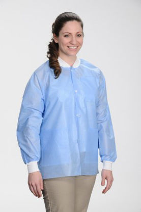 Picture of Lab Jacket ValuMax® Extra-Safe™ Medical Blue Small Hip Length Limited Reuse3630MBS