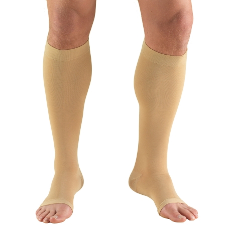 Picture of Compression Stocking Truform® Knee High Large Beige Open Toe845-BG-LG