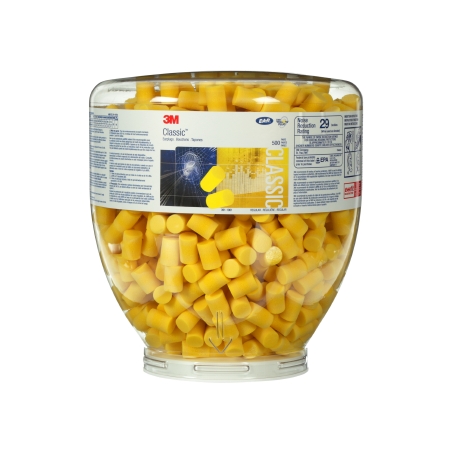 Picture of Ear Plugs 3M™ E-A-R™ Classic™ One Touch™ Cordless Regular Yellow391-1001