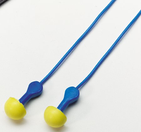 Picture of Ear Plugs 3M™ E-A-R™ EXPRESS™ Pod Plugs™ Corded One Size Fits Most Yellow / Blue311-1114
