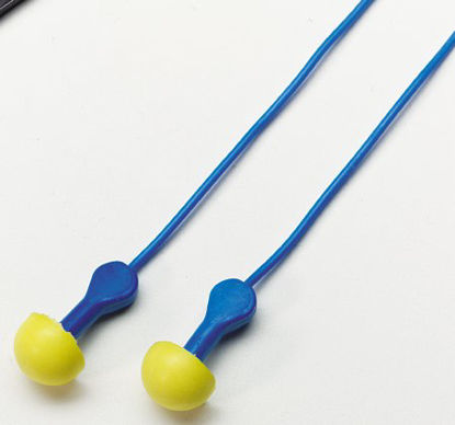 Picture of Ear Plugs 3M™ E-A-R™ EXPRESS™ Pod Plugs™ Corded One Size Fits Most Yellow / Blue311-1114