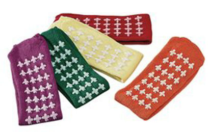 Picture of Fall Management Slipper Socks Posey® One Size Fits Most Yellow Above the Ankle70524