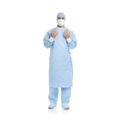 Picture of Surgical Gown with Towel Aero Blue X-Large Blue Sterile AAMI Level 3 Disposable41734