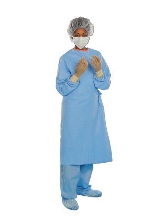 Picture of Surgical Gown with Towel Aero Blue Large Blue Sterile AAMI Level 3 Disposable41733