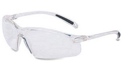 Picture of Safety Glasses Uvex A700 Series Wraparound Anti-scratch Coating Clear Tint Polycarbonate Lens Clear Frame Over Ear One Size Fits MostA700