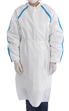 Picture of Chemotherapy Procedure Gown Contec® CritiGear™ Small / Medium White NonSterile ASTM D6978-05 DisposableHCGA0800-S/M