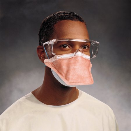 Picture of Particulate Respirator / Surgical Mask FluidShield Medical N95 Flat Fold Elastic Strap One Size Fits Most Orange NonSterile ASTM Level 346767